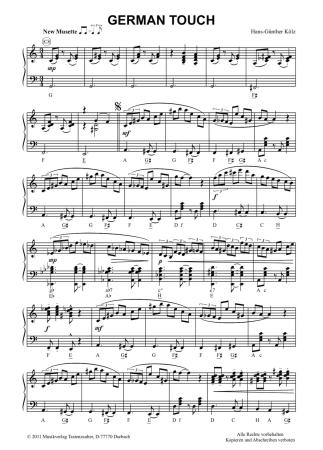 German Touch, Hans-Günther Kölz, New Musette, Akkordeon-Solo, Standardbass MII, Einzelausgabe, mittelschwer-schwer, Akkordeon Noten