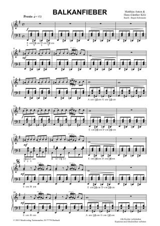 Balkanfieber, Einzelausgabe, Hans-Günther Kölz, Matthias Anton, Jürgen Schmieder, Akkordeon-Solo, Standardbass MII, mittelschwer, Akkordeon Noten