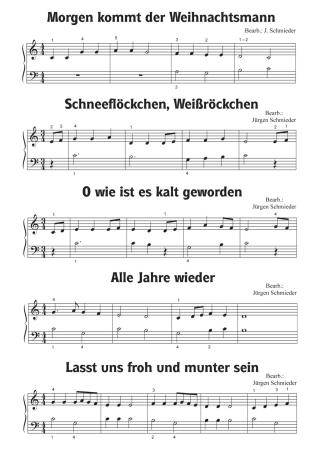 Einfach schöne Weihnachtslieder, Jürgen Schmieder, Klavier Solo, Klavier Noten, Klavier spielen, sehr leicht bis leicht, Anfänger, Klavierunterricht