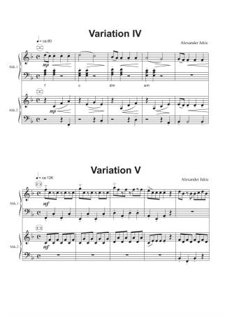 Echo-Intrada mit Variationen, Alexander Jekic, Thema mit 5 Variationen, Akkordeon Duo, Standardbass MII, leicht, Elementarstufe, Auftragskomposition, Originalkomposition, Wettbewerbsliteratur, Wettbewerb, Wertungsstück, Akkordeon Noten