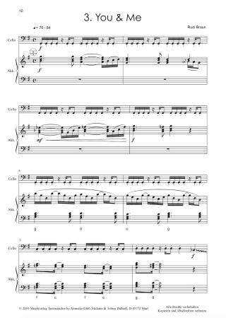 Acoustic Flirt, Rudi Braun, Suite in 3 Sätzen, Cello und Akkordeon, Duo, Duett, Standardbass MII, mittelschwer, Kammermusik, Akkordeon Noten