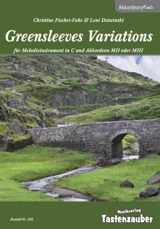 Greensleeves Variations, Christine Fischer-Fahs, Leni Dziwinski, Melodieinstrument in C und Akkordeon, Standardbass MII, mittelschwer, Wertungsstück, Wettbewerb, Wettbewerbsliteratur, Kammermusik, Duo, Duett, Akkordeon Noten