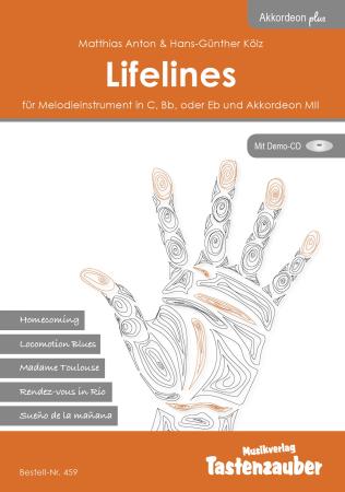 Lifelines, Hans-Günther Kölz, Matthias Anton, Akkordeon und Melodieinstrument, Standardbass MII, mittelschwer, Akkordeon plus, Kammermusik, Duo, Duett, Akkordeon Noten