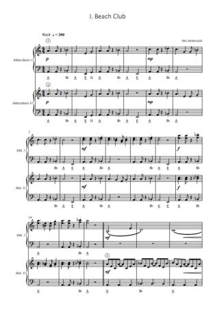 Preview: Travel Moments, Nils Aebersold, Akkordeon-Duo, Duett, Suite in 4 Sätzen, mittelschwer, gemeinsam musizieren, Akkordeon Noten, Notenbeispiel