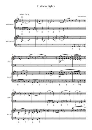 Preview: Travel Moments, Nils Aebersold, Akkordeon-Duo, Duett, Suite in 4 Sätzen, mittelschwer, gemeinsam musizieren, Akkordeon Noten, Beispielseite