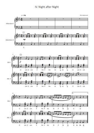 Travel Moments, Nils Aebersold, Akkordeon-Duo, Duett, Suite in 4 Sätzen, mittelschwer, gemeinsam musizieren, Akkordeon Noten, Probeseite