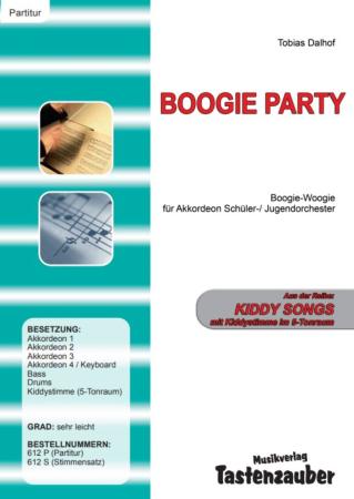 Boogie Party, Tobias Dalhof, Boogie Woogie, Akkordeonorchester, ​Schülerorchester, Jugendorchester, sehr leicht, Kiddystimme, Easy-Stimme, erste Orchesterstücke, Akkordeon Noten