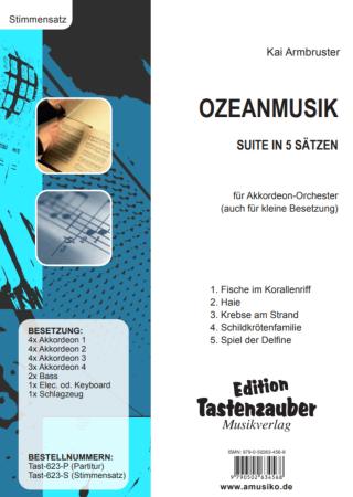 Ozeanmusik, Kai Armbruster, Akkordeon-Orchester, Akkordeon-Ensemble, Suite in 5 Sätzen, auch für kleine Besetzung, leicht, Originalkomposition, Originalmusik, Akkordeon Noten, Cover