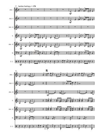 Preview: Latin-Connection, Thomas Ott, Akkordeon-Orchester, schwungvolle Samba, mittelschwer, Originalkomposition, Originalmusik, Akkordeon Noten, Beispielseite