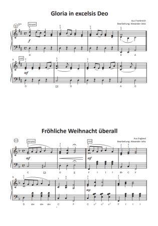 Preview: Einfach schöne Weihnachtslieder, Alexander Jekic, Akkordeon-Solo, Standardbass MII, Spielheft, Soloband, Vorspiel, Konzert, Akkordeonunterricht, leicht, Anfänger, Wiedereinsteiger, inkl. Online-Audio, Akkordeon Noten, Notenbeispiel