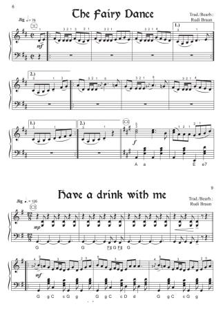 Irish Songs 2, Rudi Braun, Akkordeon Solo, Standardbass MII, ​mittel-schwer, Irland, Akkordeon Noten