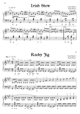 Irish Songs 2, Rudi Braun, Akkordeon Solo, Standardbass MII, ​mittel-schwer, Irland, Akkordeon Noten