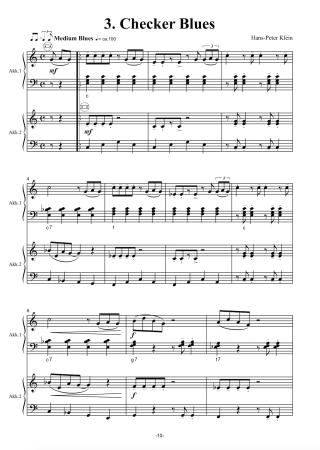 Checkpoint, Hans-Peter Klein, Suite für Akkordeon Duo, Standardbass MII, leicht-mittelschwer, Mittelstufe, Wertungsstück, Wettbewerb, Wettbewerbsliteratur, Akkordeon Noten