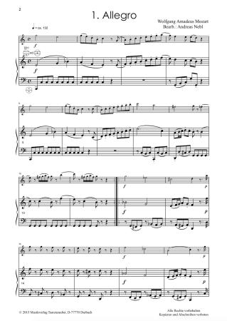 Divertimento 2, Wolfgang Amadeus Mozart, Andreas Nebl, Suite in 5 Sätzen Melodieinstrument in C oder Bb und Akkordeon Melodiebass MIII, mittelschwer, Wertungsstück, Wettbewerb, Wettbewerbsliteratur Nebl & Nebl, Akkordeon Plus, Kammermusik, Akkordeon Noten