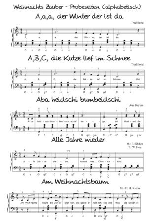 Weihnachtszauber, 32 Winter- Advents- und Weihnachtslieder, Jürgen Schmieder, Spielheft für Akkordeon Solo, Standardbass MII, sehr leicht-mittel, Rolf Zuckowski, Akkordeon Noten