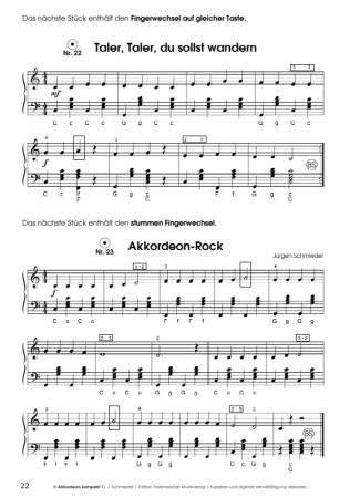 Akkordeon kompakt Band 1, Jürgen Schmieder, Akkordeonschule mit Online-Audio, Schulwerk, Lehrwerk, Schmiederschule, Akkordeon-Solo, Akkordeon Noten, Anfänger, Unterricht, Akkordeonunterricht, Beispielseite