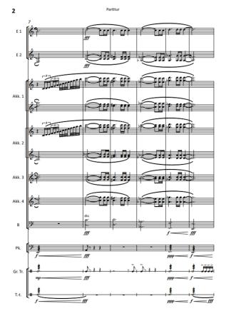 Preview: The Kingdoms, Ian Watson, Akkordeon-Orchester, Suite in 4 Sätzen, Wettbewerbsstück, Wertungsspiel, Wettbewerbsliteratur, Höchststufe, sehr schwer, Auftragskomposition, Originalkomposition, Originalmusik, Orchesternoten, Musiknoten, Akkordeon Noten, Beispi