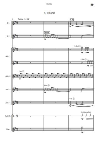 The Kingdoms, Ian Watson, Akkordeon-Orchester, Suite in 4 Sätzen, Wettbewerbsstück, Wertungsspiel, Wettbewerbsliteratur, Höchststufe, sehr schwer, Auftragskomposition, Originalkomposition, Originalmusik, Orchesternoten, Musiknoten, Akkordeon Noten, Beispi