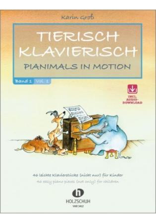 Tierisch klavierisch 1, Karin Groß, Klavier, Spielheft, Soloband, für Kinder, sehr leicht-leicht, ​inklusive Audio-Download, Klavier spielen lernen, Anfänger, Klavierunterricht, Klavier Noten, Cover