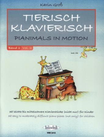 Tierisch klavierisch 2, Karin Groß, Klavier, Spielheft, Soloband, für Kinder, leicht-mittelschwer, ​mit Audio-CD, Klavierunterricht, Klavier spielen lernen, Anfänger, Klavier Noten