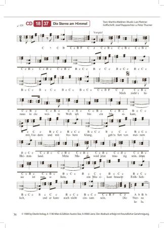 Tiroler Abend, Peter Thurner, Steirische Harmonika, Griffschrift, Spielheft, Soloband, 18 bekannte Hits, Volkstänze, Plattler, leicht, ​inkl. Audio-CD, Harmonika Noten, Notenbeispiel
