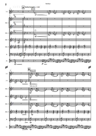 Preview: Two Tango, Ian Watson, Akkordeon-Orchester, mittelschwer, London Accordion Players, London Accordion Orchestra, Astor Piazzolla, im Stile dramatischer Filmmusik, Originalkomposition, Originalmusik, Akkordeon Noten, Beispielseite