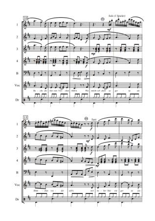 Früh links erwachen, Winfried Funda, Medley. Akkordeon-Orchester, ​es darf mitgesungen werden, mittelschwer, Akkordeon Noten, Blick in die Noten