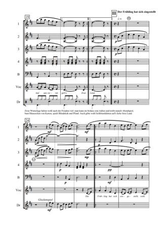Früh links erwachen, Winfried Funda, Medley. Akkordeon-Orchester, ​es darf mitgesungen werden, mittelschwer, Akkordeon Noten, Ansichtsseite