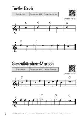 Step by Step, Winfried Funda, Altblockflöte, Spielheft, Soloband, Anfänger, Einsteiger, Flöte spielen lernen, 28 leichte Spielstücke, mit Online-Audio, sehr leicht-leicht, Originalkompositionen, Originalmusik, Noten für Flöte, Blick in die Noten
