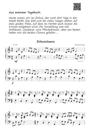 Aus meinem Tagebuch, Winfried Funda, Klavier-Solo, Piano-Solo, Spielheft, Soloband, musikalische Begebenheiten, 10 Klavierstücke, Etüden, leicht-mittelschwer, Klavier Noten, Originalkompositionen, Originalmusik, Klavier spielen lernen, Beispielseite
