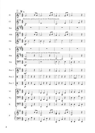 Traumbilder, Winfried Funda, Kunterbuntes Orchester, Originalkomposition, inkl. Online-Audio, leicht, Noten für Schulorchester, Notenbeispiel