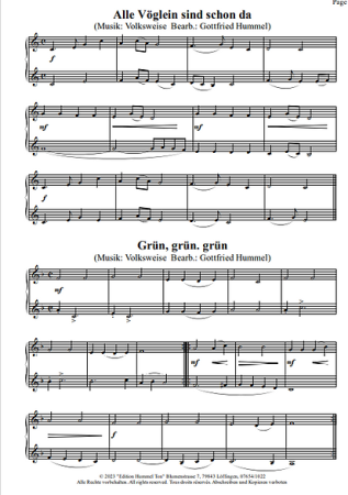 You and me and a Simple Melody, Gottfried Hummel, Spielheft, Blasmusik-Duo Melodieinstrumente in B, Klavierstimme ad lib., Duoband, Kammermusikband, Traditionals, Volksweisen, sehr leicht, Grad 1, erstes Zusammenspiel, Blasmusik Noten, Kammermusik Noten,