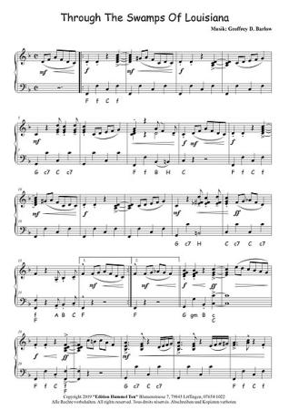 Zydeco Party, Geoffrey D. Barlow, Akkordeon-Solo, Standardbass MII, Spielheft, Soloband, Cajun-Stil, Louisiana, mittelschwer, Akkordeon Noten, Originalkompositionen, Blick in die Noten