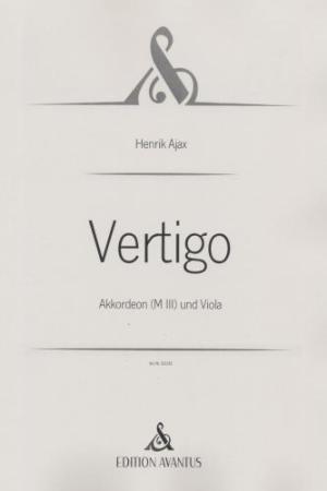 Vertigo, Henrik Ajax, Kammermusikkomposition für Akkordeon und Viola, Melodiebass MIII, Freebass, Kammermusik-Duo, Duett, zeitgenössische Tonsprache, sehr schwer, Auftragskompostion, Originalkomposition, Originalmusik, Student, Studentin, Professional, Ko