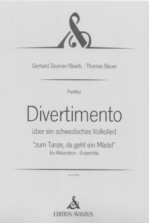 Preview: Divertimento über ein schwedisches Volkslied, Gerhard Zeumer, Thomas Bauer, Akkordeon-Orchester, Akkordeon-Ensemble, Quintett, Wertungsstück, Wettbewerbsstück, Wettbewerbsliteratur, sehr schwer, Oberstufe, anspruchsvoll, Originalkomposition, Originalmusik