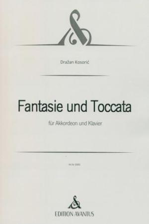 Fantasie und Toccata, Dražan Kosorić, Kammermusikkomposition für Akkordeon und Klavier, Kammermusik-Duo, Duett, Konversation, schwer-sehr schwer, Kammermusik Noten, Cover