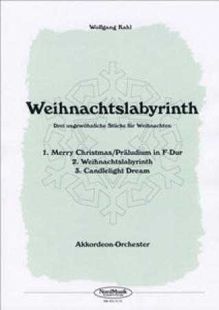 Weihnachtslabyrinth, Johann Sebastian Bach, Wolfgang Kahl, Akkordeon-Orchester, Weihnachtslieder, Weihnachtsnoten, leicht-mittelschwer, Akkordeon Noten