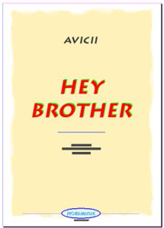 Hey Brother, Avicii, Tim Bergling, Vincent Pontare, Ash Pournouri, Salem Al Fakir, Veronica Maggio, Bernd Glück, Akkordeon-Orchester, leicht-mittelschwer, Akkordeon Noten