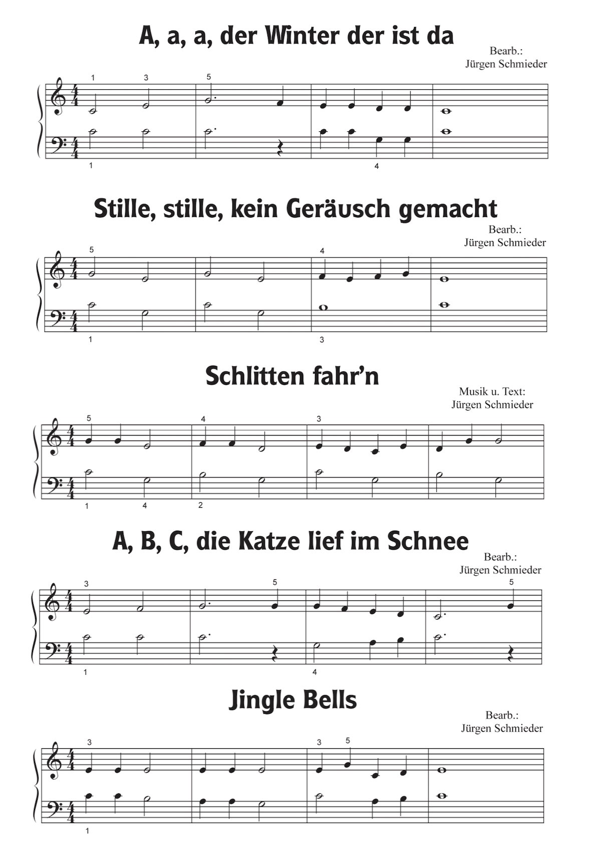 Einfach schöne Weihnachtslieder Schmieder Klavier Solo
