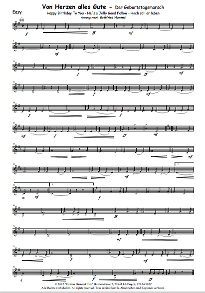 Alles Gute zum Geburtstagslied auf Gitarrenakkorden