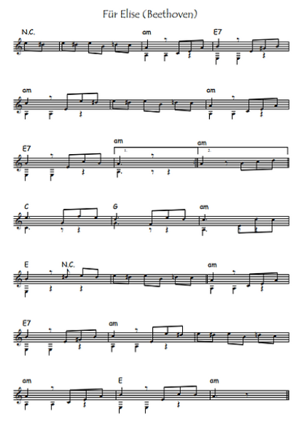 (Beet)höflich,(Mo)zärtlich und einen Haydn Spaß dabei, Ludwig van Beethoven, Wolfgang Amadeus Mozart, Joseph Haydn, Gottfried Hummel, Gitarre, zweistimmig, Spielheft, Wiener Klassik, leicht, Gitarren Noten, Gitarre spielen lernen, Beispielseite