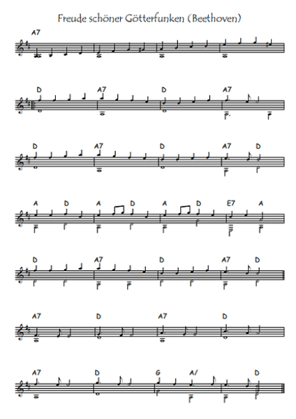 (Beet)höflich,(Mo)zärtlich und einen Haydn Spaß dabei, Ludwig van Beethoven, Wolfgang Amadeus Mozart, Joseph Haydn, Gottfried Hummel, Gitarre, zweistimmig, Spielheft, Wiener Klassik, leicht, Gitarren Noten, Gitarre spielen lernen, Notenbeispiel