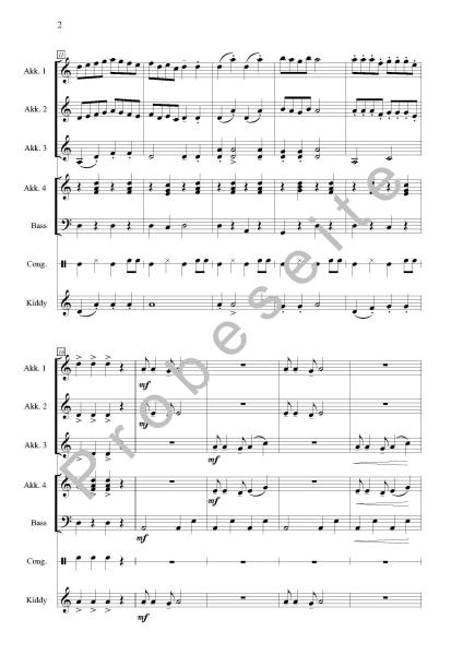 Piratensuite, Gerriet Heuten, Akkordeon-Orchester, Suite in 3 Sätzen, leicht-mittelschwer, Kiddystimme, Easystimme, Akkordeon Noten, Satz 1