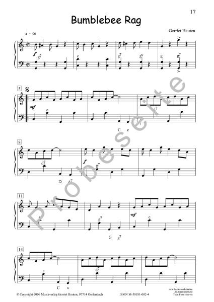 Sixpack 2, Ragtime Dance, Gerriet Heuten, Akkordeon-Solo, Standardbass MII, Spielheft, Soloband, Bassnoten lesen lernen, leicht, unterschiedliche Genres, verschiedene Stilrichtungen, alternative Spielvorschläge, Akkordeon Noten, Probeseite