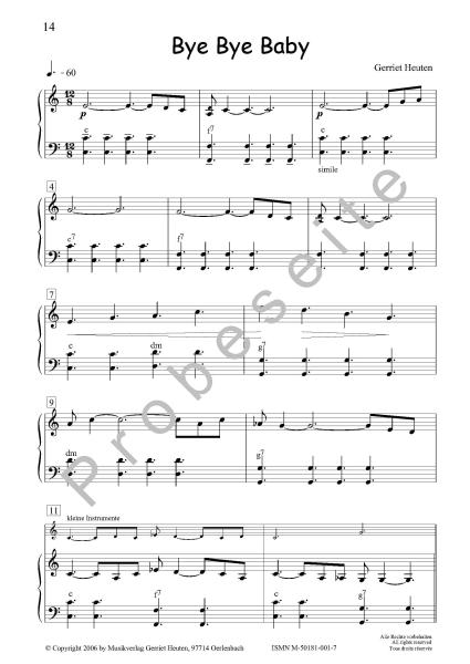 Sixpack 1, Blus & Rock, Gerriet Heuten, Akkordeon-Solo, Standardbass MII, Spielheft, Soloband, Bassnoten lesen lernen, leicht, ​mit CD, unterschiedliche Genres, verschiedene Stilrichtungen, alternative Spielvorschläge, Akkordeon Noten, Beispielseite