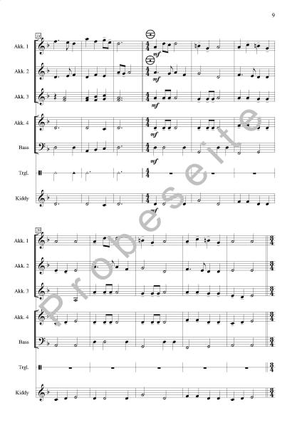 Piratensuite, Gerriet Heuten, Akkordeon-Orchester, Suite in 3 Sätzen, leicht-mittelschwer, Kiddystimme, Easystimme, Akkordeon Noten, Satz 2