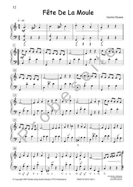 Sixpack 3, Valse Musette, Gerriet Heuten, Akkordeon-Solo, Standardbass MII, Spielheft, Soloband, Bassnoten lesen lernen, leicht, unterschiedliche Genres, verschiedene Stilrichtungen, alternative Spielvorschläge, Akkordeon Noten, Probeseite