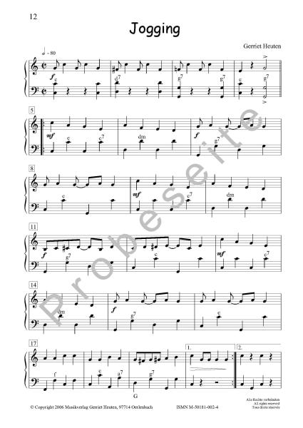 Sixpack 2, Ragtime Dance, Gerriet Heuten, Akkordeon-Solo, Standardbass MII, Spielheft, Soloband, Bassnoten lesen lernen, leicht, unterschiedliche Genres, verschiedene Stilrichtungen, alternative Spielvorschläge, Akkordeon Noten, Beispielseite