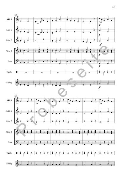 Piratensuite, Gerriet Heuten, Akkordeon-Orchester, Suite in 3 Sätzen, leicht-mittelschwer, Kiddystimme, Easystimme, Akkordeon Noten, Satz 3