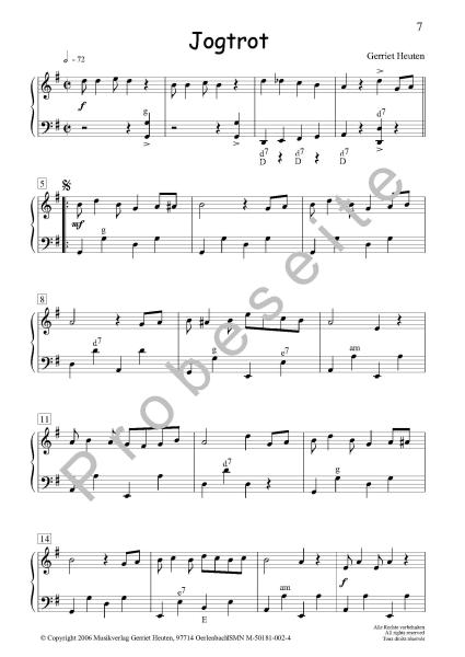 Sixpack 2, Ragtime Dance, Gerriet Heuten, Akkordeon-Solo, Standardbass MII, Spielheft, Soloband, Bassnoten lesen lernen, leicht, unterschiedliche Genres, verschiedene Stilrichtungen, alternative Spielvorschläge, Akkordeon Noten, Notenbeispiel